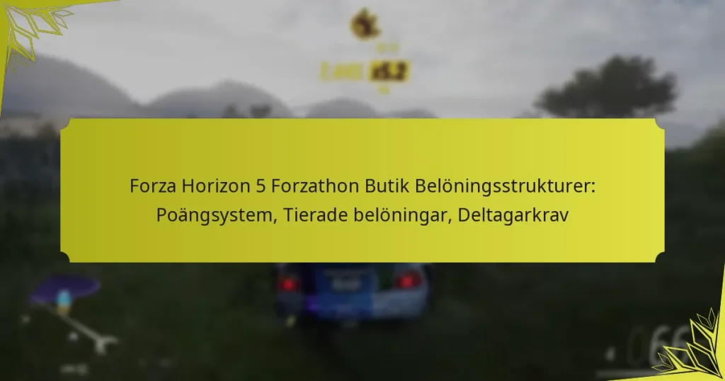 Forza Horizon 5 Forzathon Butik Belöningsstrukturer: Poängsystem, Tierade belöningar, Deltagarkrav