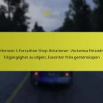 Forza Horizon 5 Forzathon Shop Rotationer: Veckovisa förändringar, Tillgänglighet av objekt, Favoriter från gemenskapen