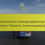 Forza Horizon 5 Säsongsupplåsningar: Kriterier, Tidsramar, Evenemangsdetaljer