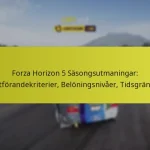 Forza Horizon 5 Säsongsutmaningar: Slutförandekriterier, Belöningsnivåer, Tidsgränser
