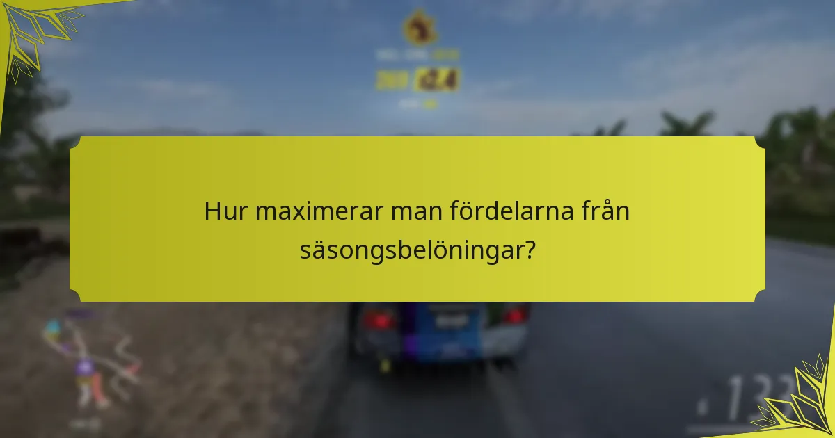 Vilka trender framträder i säsongsbelöningarna i Forza Horizon 5?