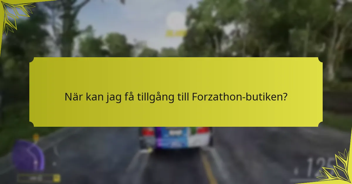 Vilka föremål finns tillgängliga i Forzathon-butiken?